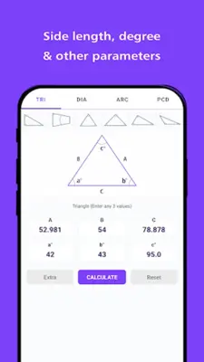 Triangle Degree Calculator android App screenshot 3